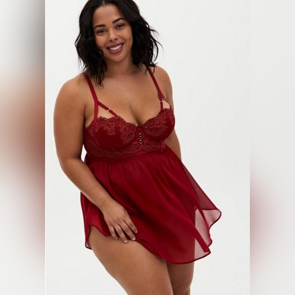 torrid Other - Women's Torrid Strappy Lurex Lace Babydoll SIZE 1